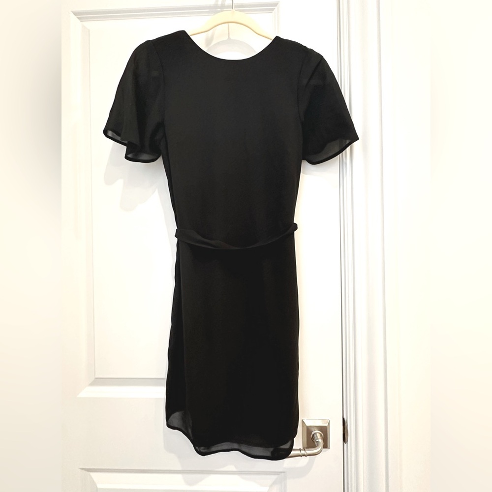 NWT H&M Flutter-sleeve black dress